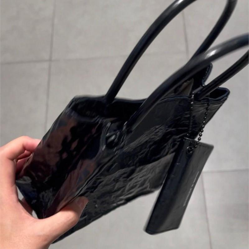 Manico Argento Borsa a Tracolla Donna Harajuku Pelle PU Quadrata Mini Borsa Tote Portamonete Femminile Vintage Borse a Tracolla Chic