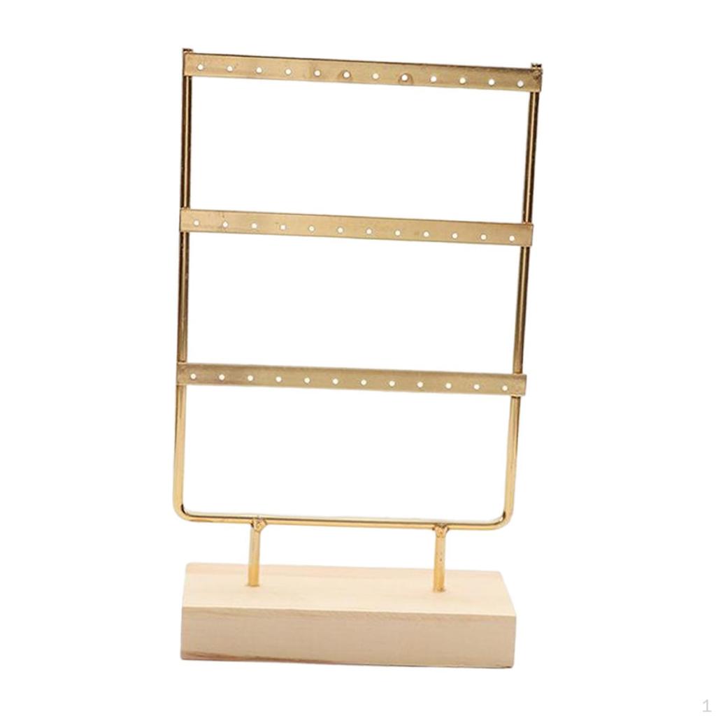 Earring Stand Large with Holes, Jewelry Towel, Metal Hanging Earrings Gift Organizer Ear