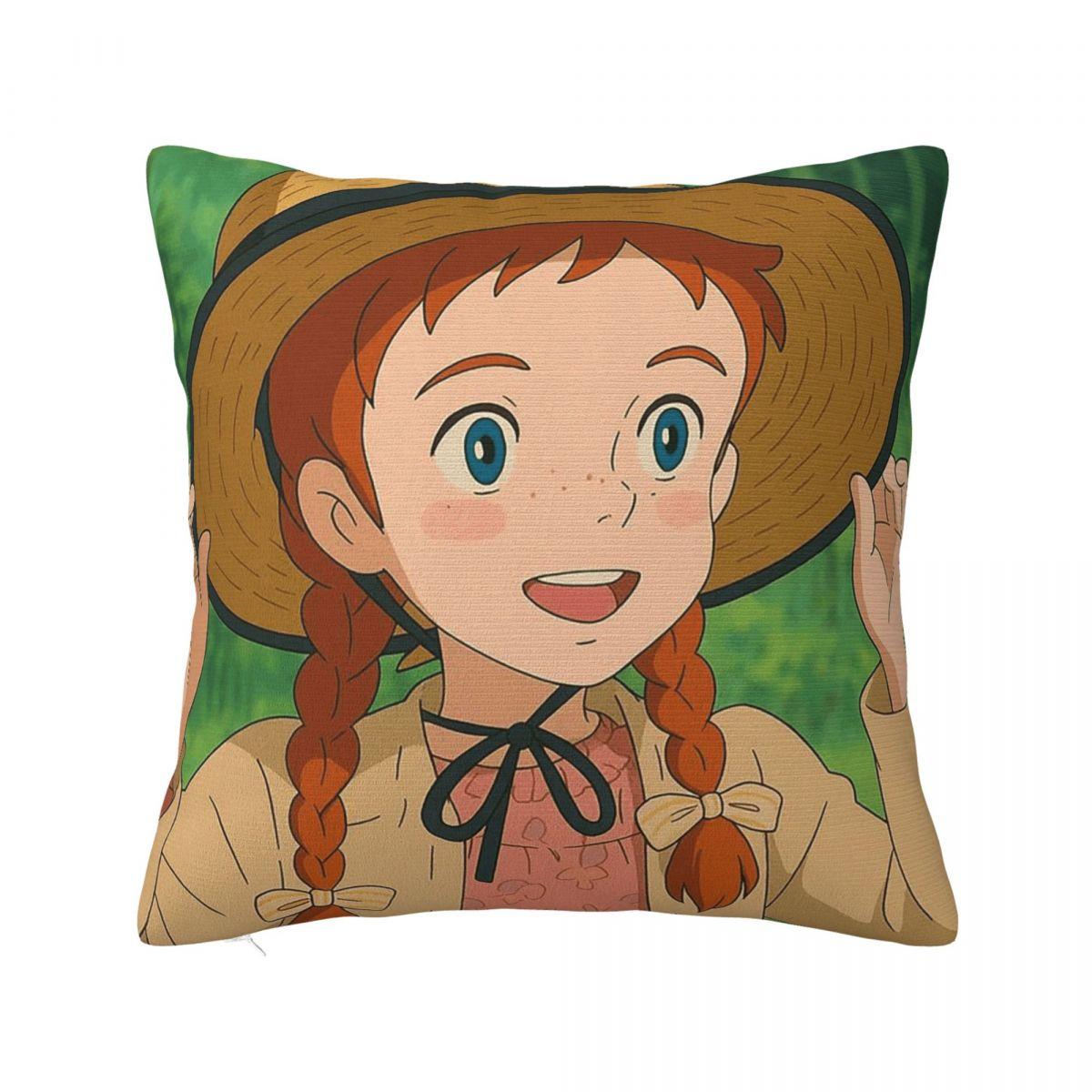 

Anne Of Green Gables Square Pillowcase Cushion Cover Pillow Case Throw Pillow Cover for Home Sofa Living Room 30cm x 30cm