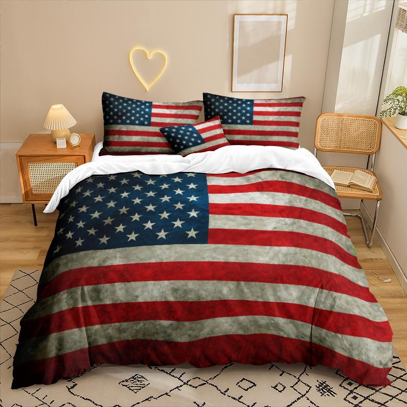 Series 3D Digital Printing Three-Piece Bedding Kit Sheet Quilt Cover