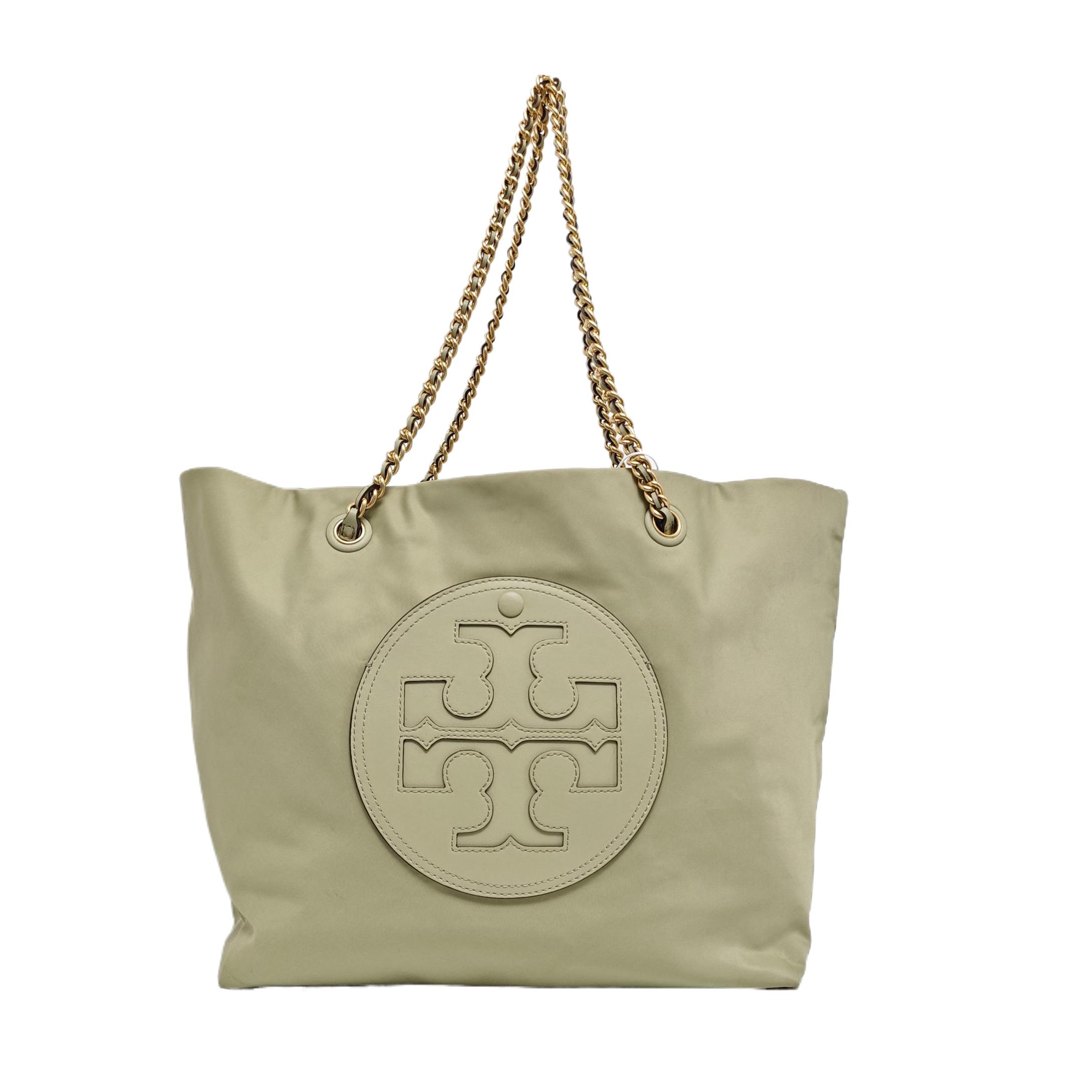 [Pre-Owned] Ella Logo Fabric And Faux Leather Tote Bag - Very Good #D9BU8B ONE SIZE