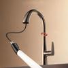 Kitchen Faucet Brass Single Hole Pull Out Spout Kitchen Sink Mixer Tap Stream Sprayer Head Chrome/Black Mixer Tap