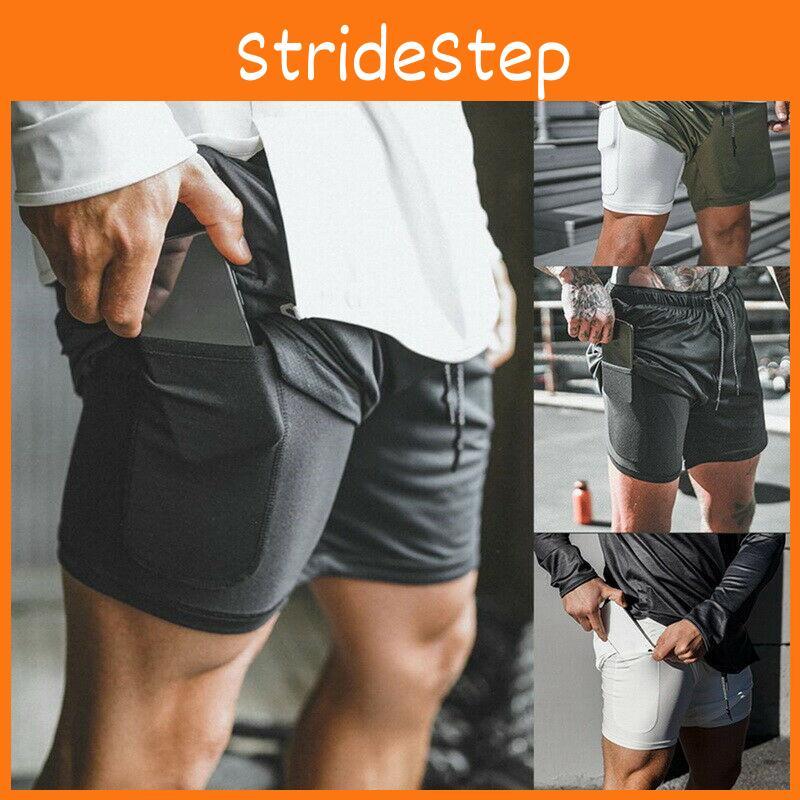 Men's Gym Fitness Bodybuilding Jogging Sport Shorts Casual Pants With Secure Pockets For Enhanced Convenience