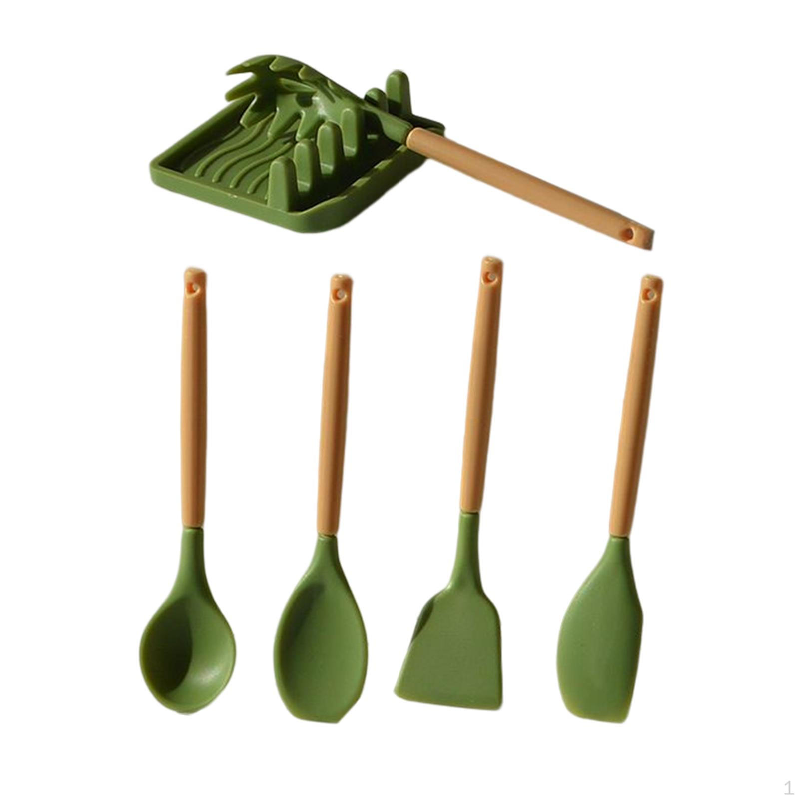 6 Piece Dollhouse Kitchen Utensil Set Accessories Props Furniture Green