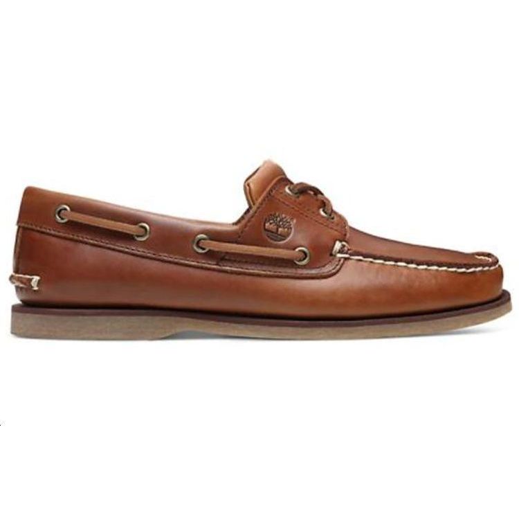 Timberland Leather Handmade Casual Low-Top Sneakers Men Sneakers Light-Brown A232XF74