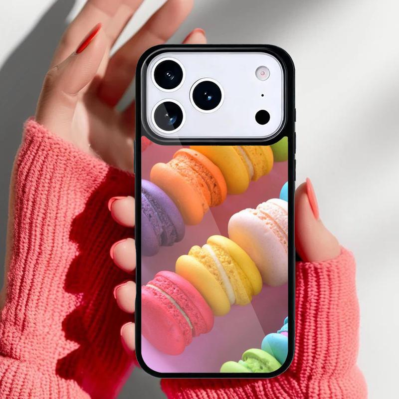Macarons und Süßigkeiten Handyhülle für iPhone 17 16 15 14 13 Pro Max Rückabdeckung für 12 11 Pro Hülle