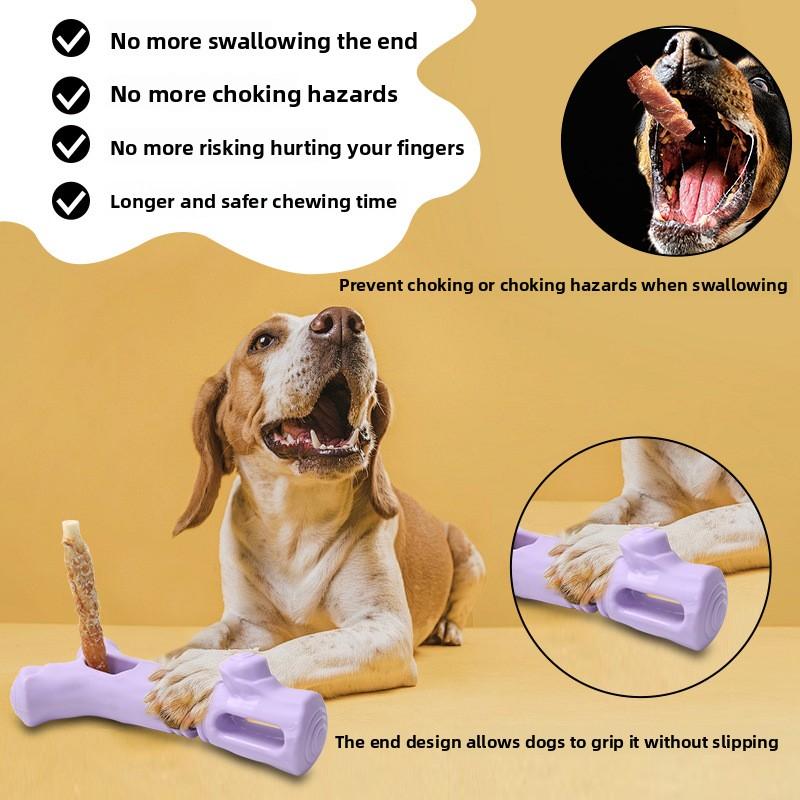 Nowy Obrotowy Uchwyt na Jedzenie w Kształcie Drzewa, Trwały Stabilizator Przekąsek w Kształcie Kości, Nudna Zabawka dla Psa