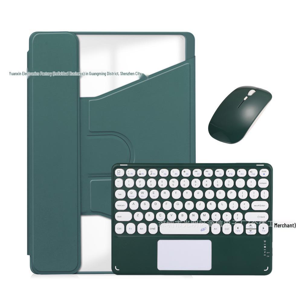 Samsung S10 Lite/S9 FE Tablet Case with 360° Rotating Magnetic Leather Cover and Wireless Bluetooth Keyboard