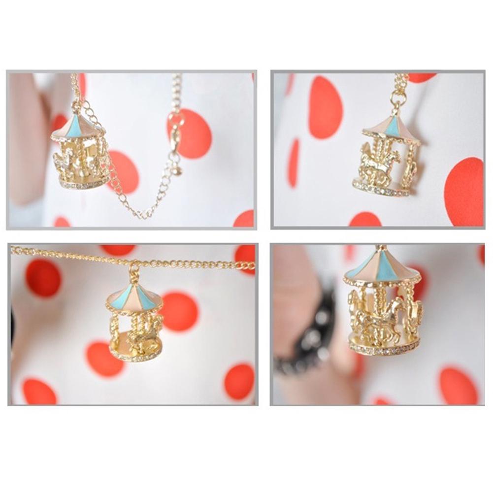 BLUELANS NECKLACE Wonderful Pendant Sweater Chain Carousel Merry-Go-Round Enamel Charm Necklace Women Present