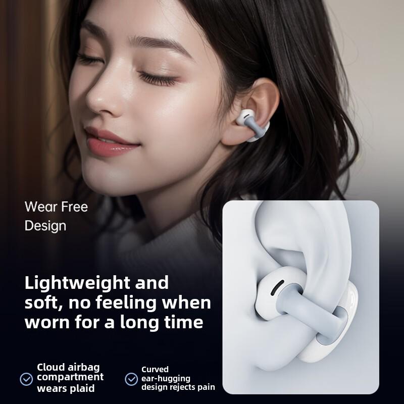 New Bluetooth headphones noise-cancelling wireless ear clip hanging ear waterproof movement ultra-long endurance unlimited