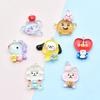 Colorful Cartoon Resin Animal Pendant Keychain - Puppy, Koala, Rabbit 
