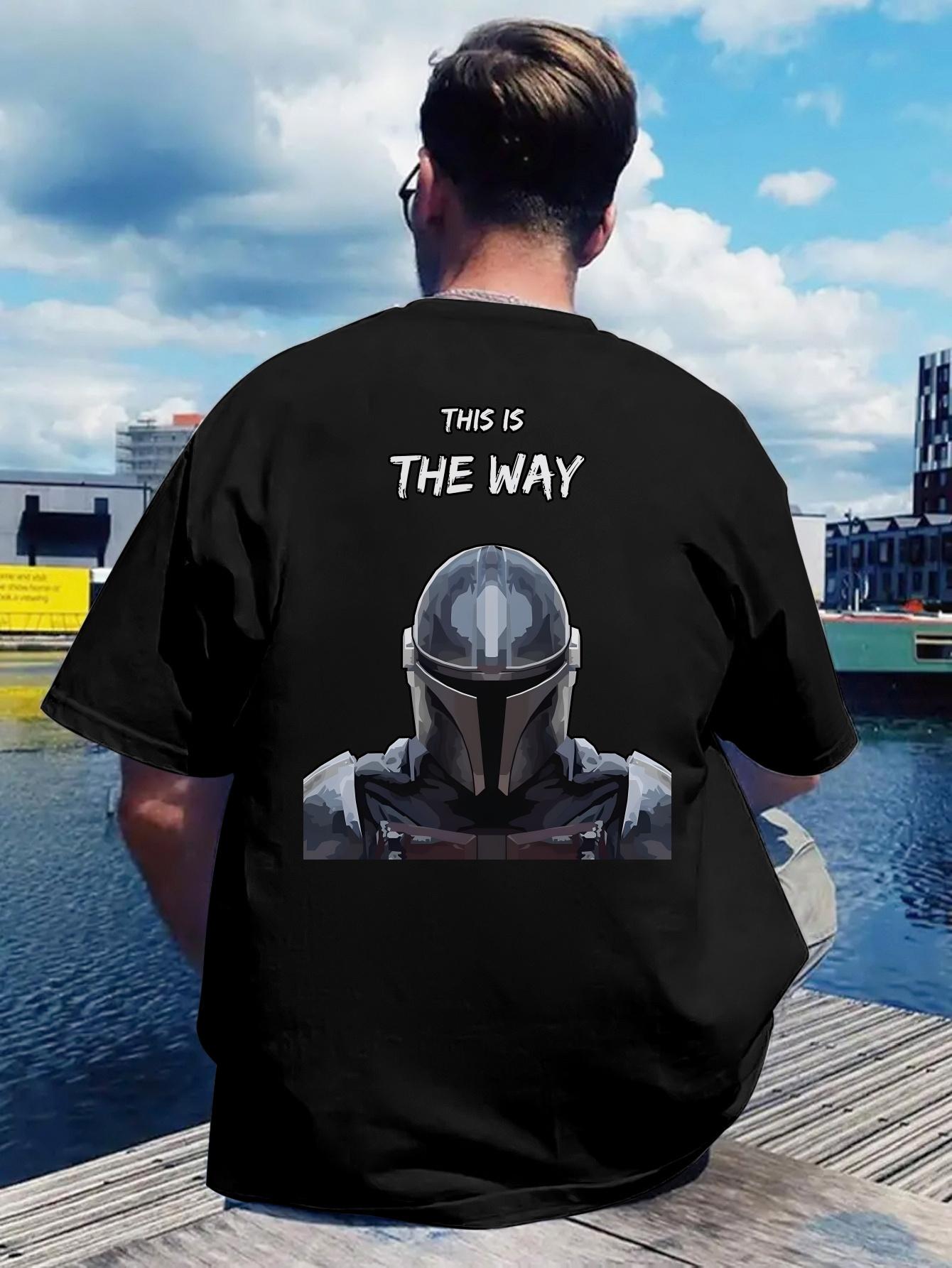 Retro Rock Band Graphic T-shirt -  This Is the Way  Design with Helmet Illustration XL