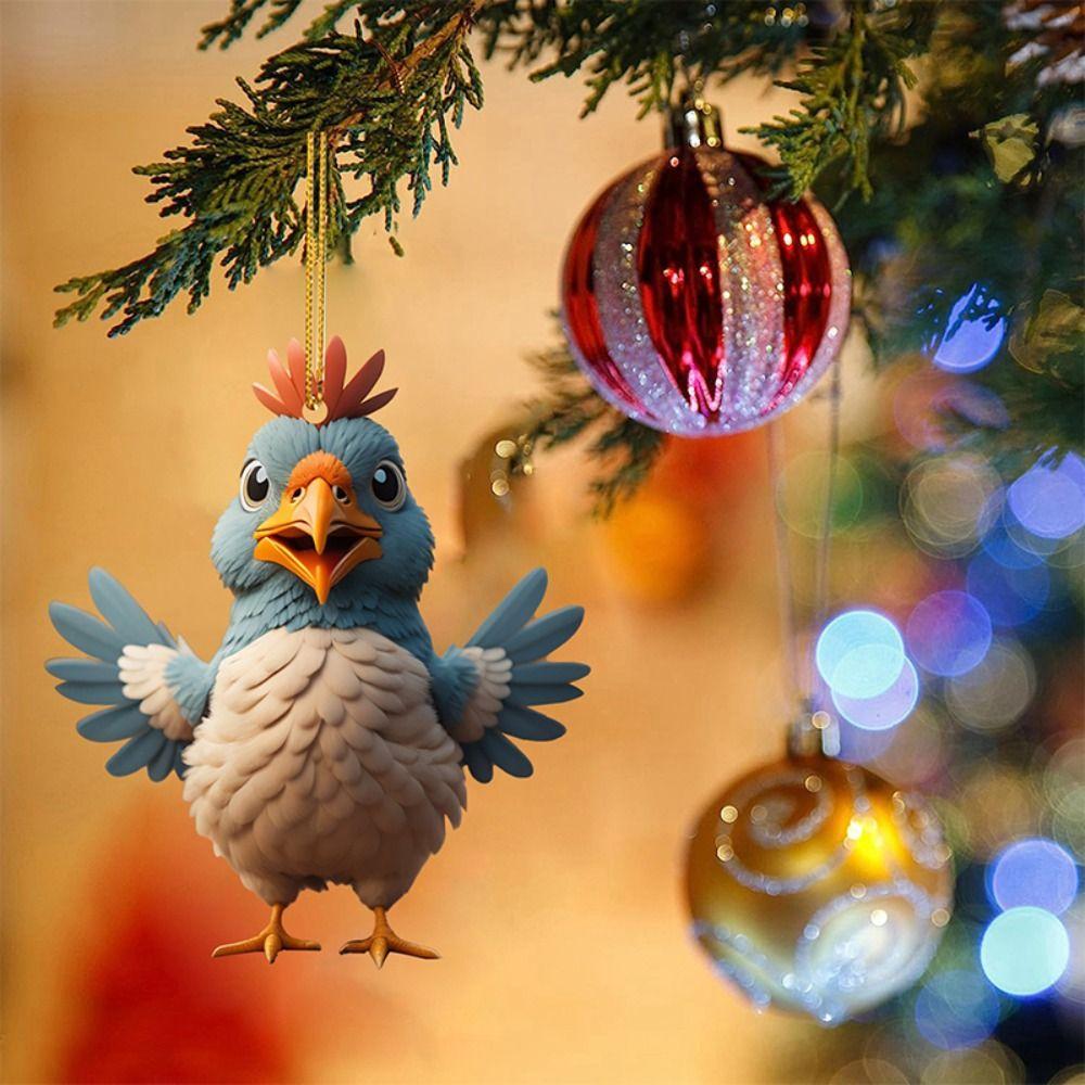 Acrylic Cartoon Rooster Pendants Cartoon Cock  Lifelike   Home Decor