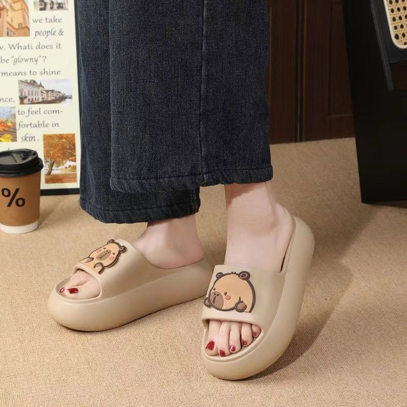 New slippers women's summer outer wear thick bottom non-slip casual comfortable love word women's cool slippers beach