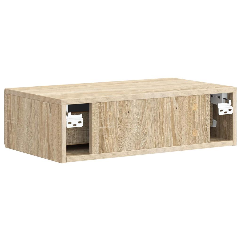 Wall Mounted Side Table Sonoma Oak 59 X 34.5 X 17 Cm