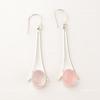 Oval Rose Quartz Stone 925 Sterling Silver Dangle Boho Hook New Earrings Jewelry EE-136-32