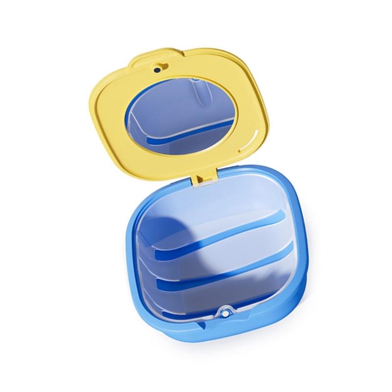 Compact Portable Retainers Case Holder for Invisible Aligners Hygienic Storage Box with Secure Lid Design