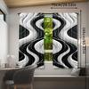 2pcs Modern Abstract Black & White Wavy Lines Curtains - Rod Pocket Window for Bedroom   Office   Kitchen   Living Room   and Study