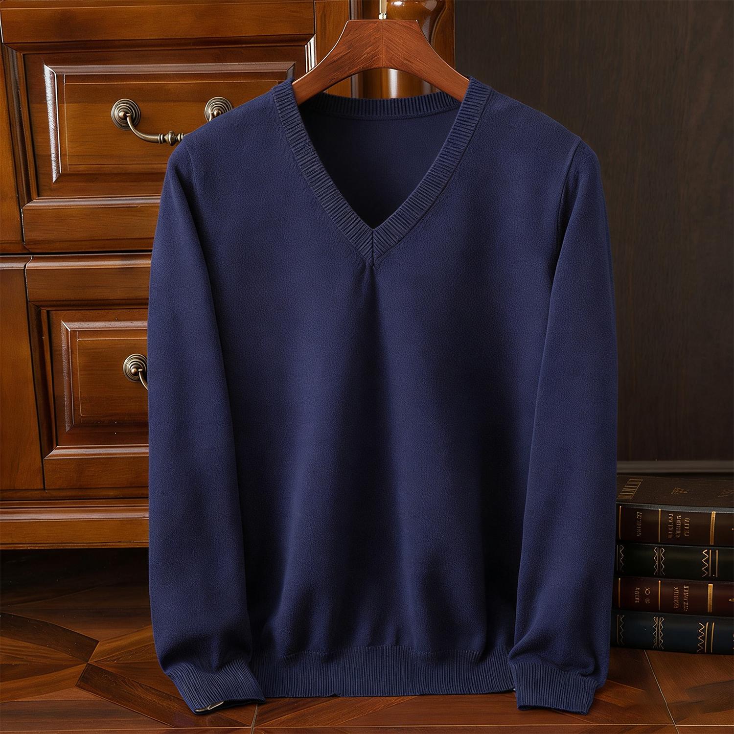 

Чоловічий жіночий високоякісний в’язаний светр осінь-зима Пуловер з V-подібним вирізом Топи з довгими рукавами Блуза Формальний одяг Сорочки Майки для чоловіків L