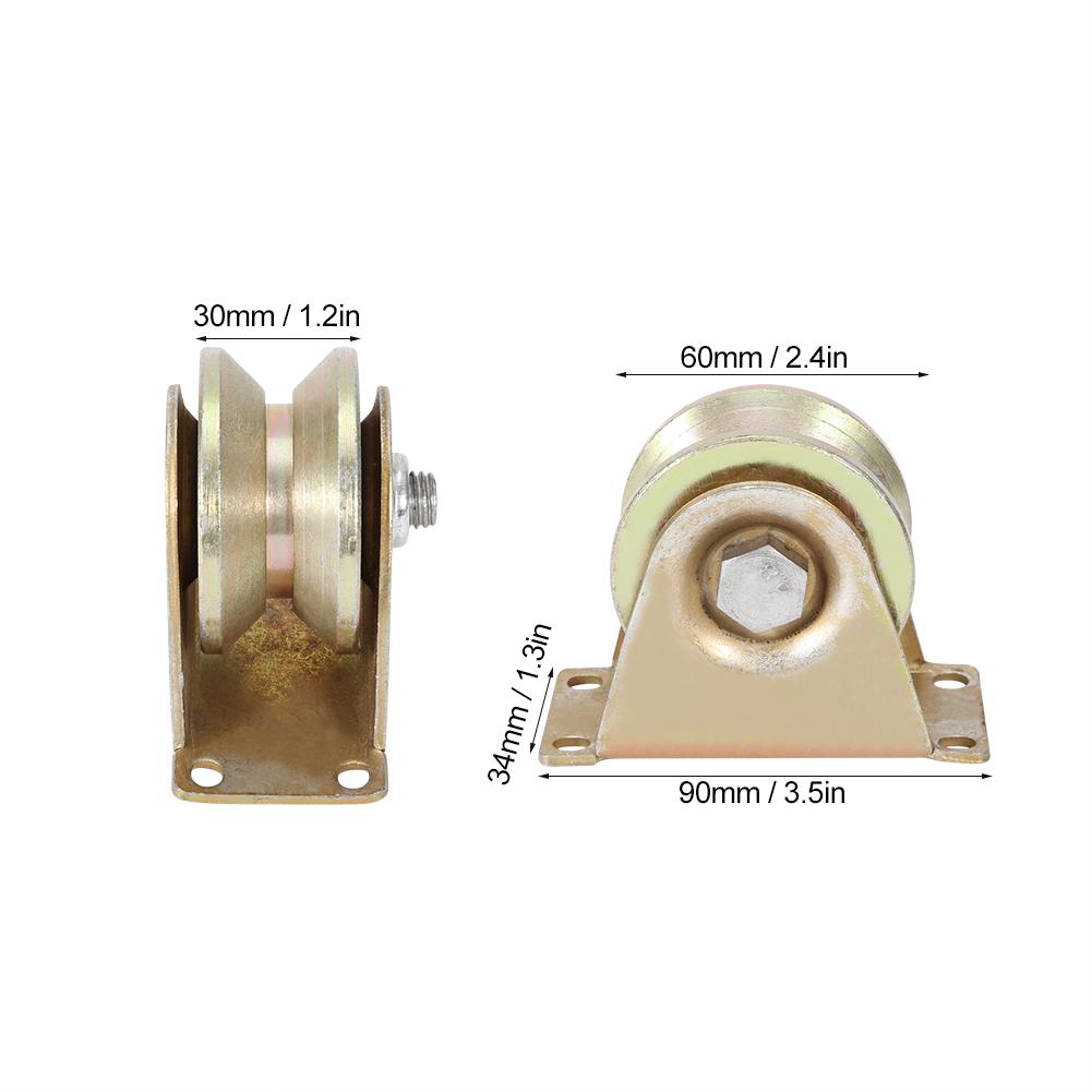 2Pcs 60mm Diameter Sliding Gate Roller Steel V Type Wheel Track for Sliding Door