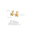 Eetit Summer Stainless Steel Metal Starfish Stud Earrings Ocean Style Holiday Beach Wear Popular Jewelry Recommend