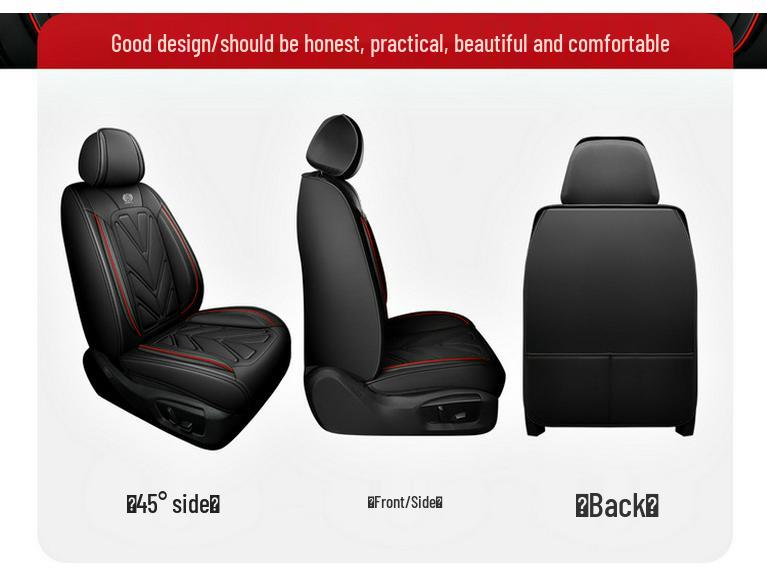 Universal Leather Car Seat Cushion for 5-Seaters - All-Season Fit