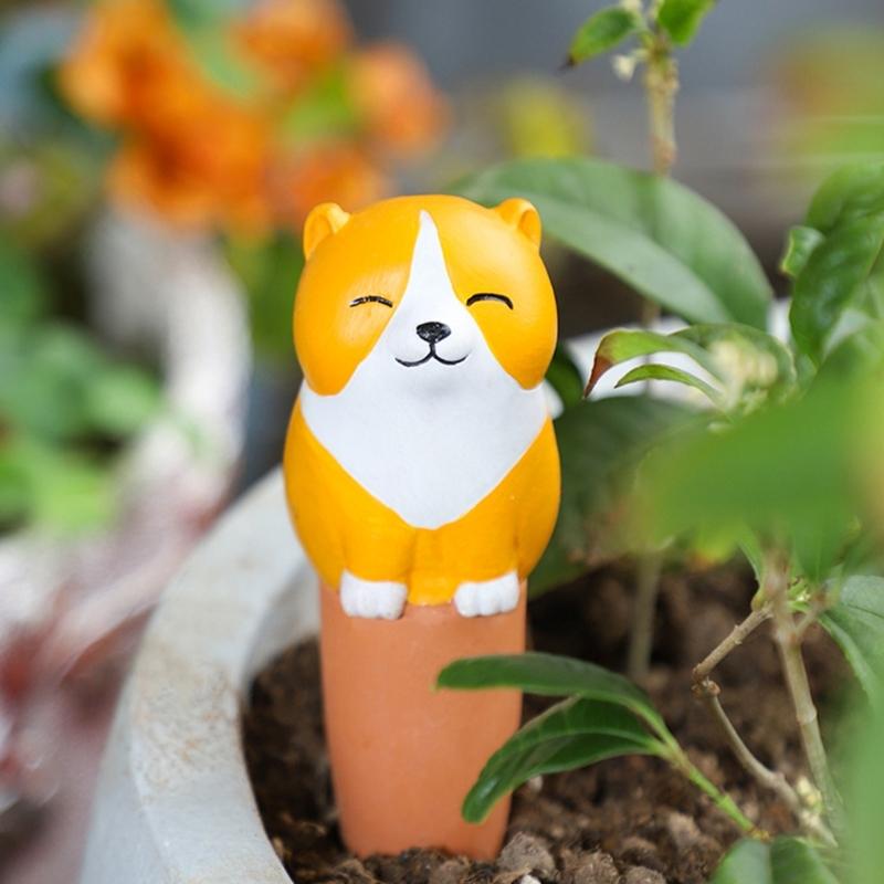 4Pcs/set Terracotta Watering Spikes Automatic Plant Water Devices Continuous Slow Release Plant Watering Globes