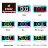 Home Decorator LED Screen Square Shape Sound Activated Colorful RGB Night Light Digital LED Alarm Clock