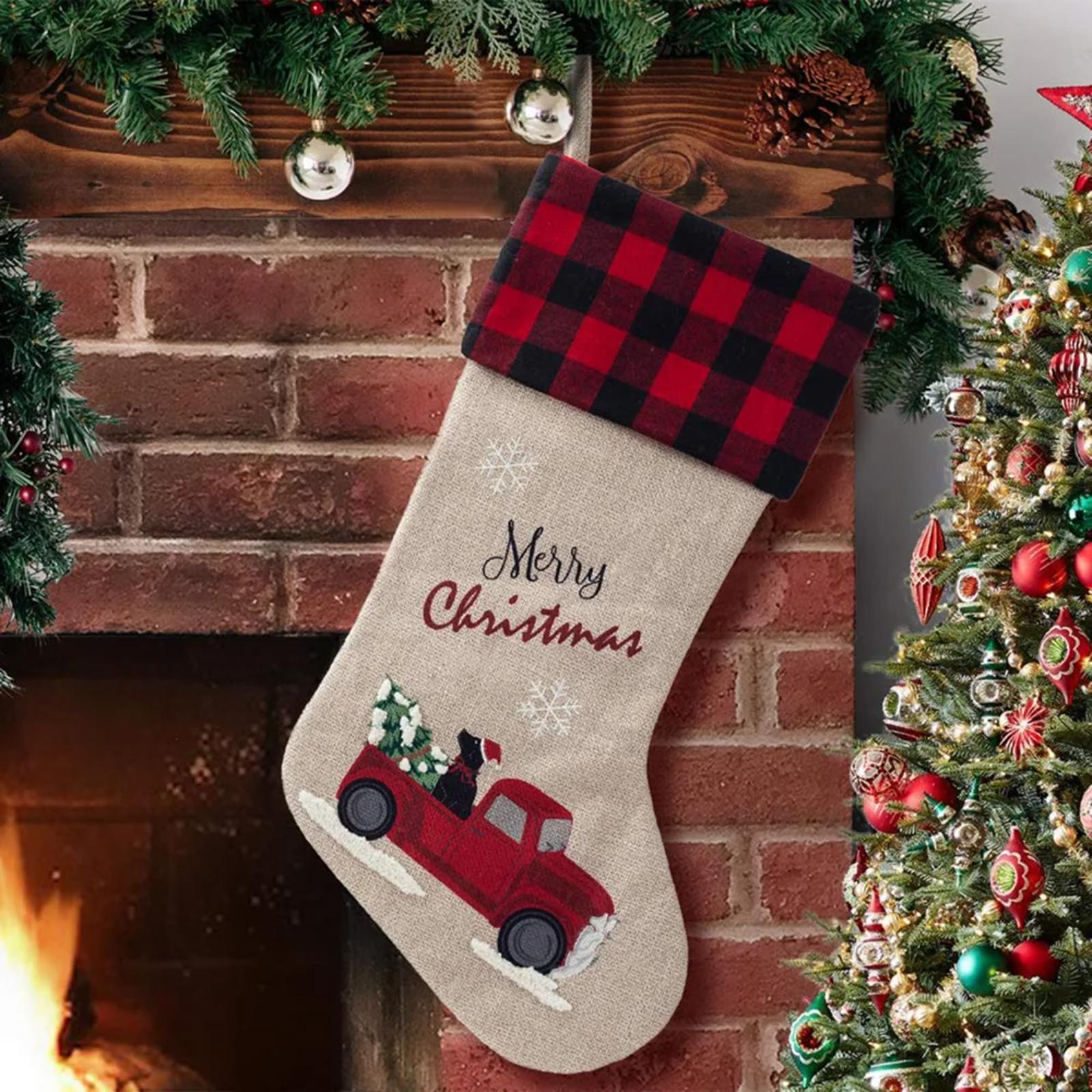 Christmas Stockings Santa Christmas Stocking Christmas Stockings Candy Gift Socks Christmas Decorations Christmas Tree Ornaments One Size
