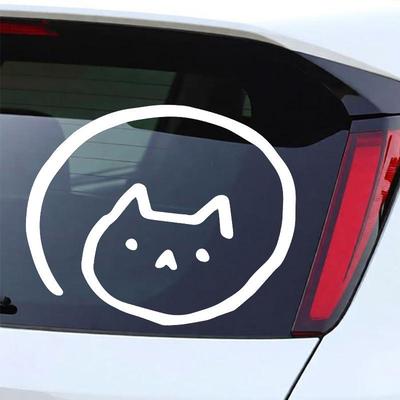 Cartoon Cat Car Trunk Window Sticker - Waterproof Decoration
