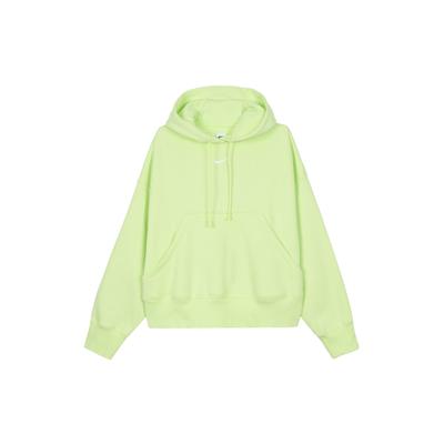Fleece Hoodie Pullover Casual Sweatshirt Women Tops Light-Lemon-Yellow DQ5859-736