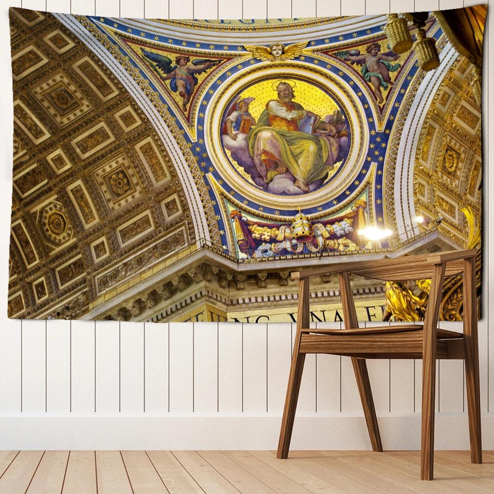 European Faith Christianity Classical God Jesus Christ Tapestry Wall Hanging Blanket Home Decoration Christian Products