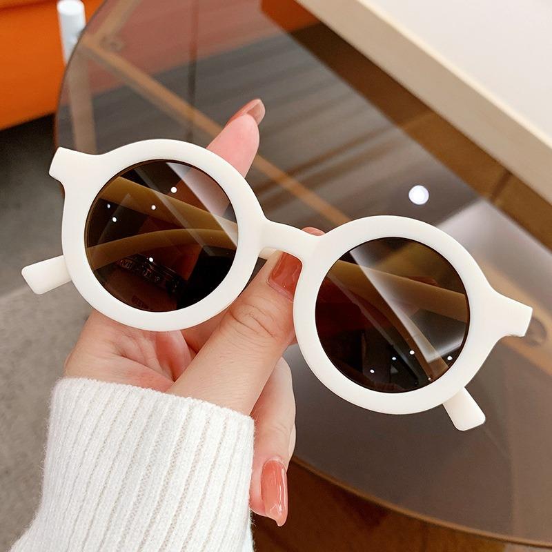 Children's sunglasses inset style round frame 1-7 year old baby sunglasses sun shading sun protection
