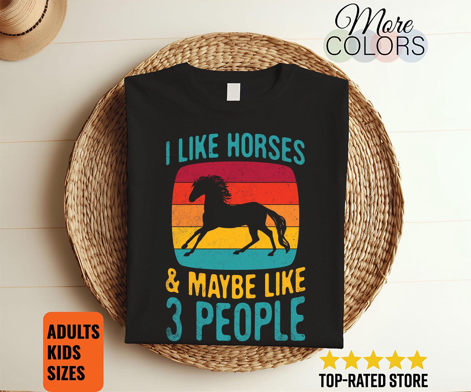 I Like Horses Funny T-Shirt, Equestrian Vaulting Gifts, Horse Riding Show, Horseback Sport Tees, Rider Present, Jumping Barrel Racer Lover, 150