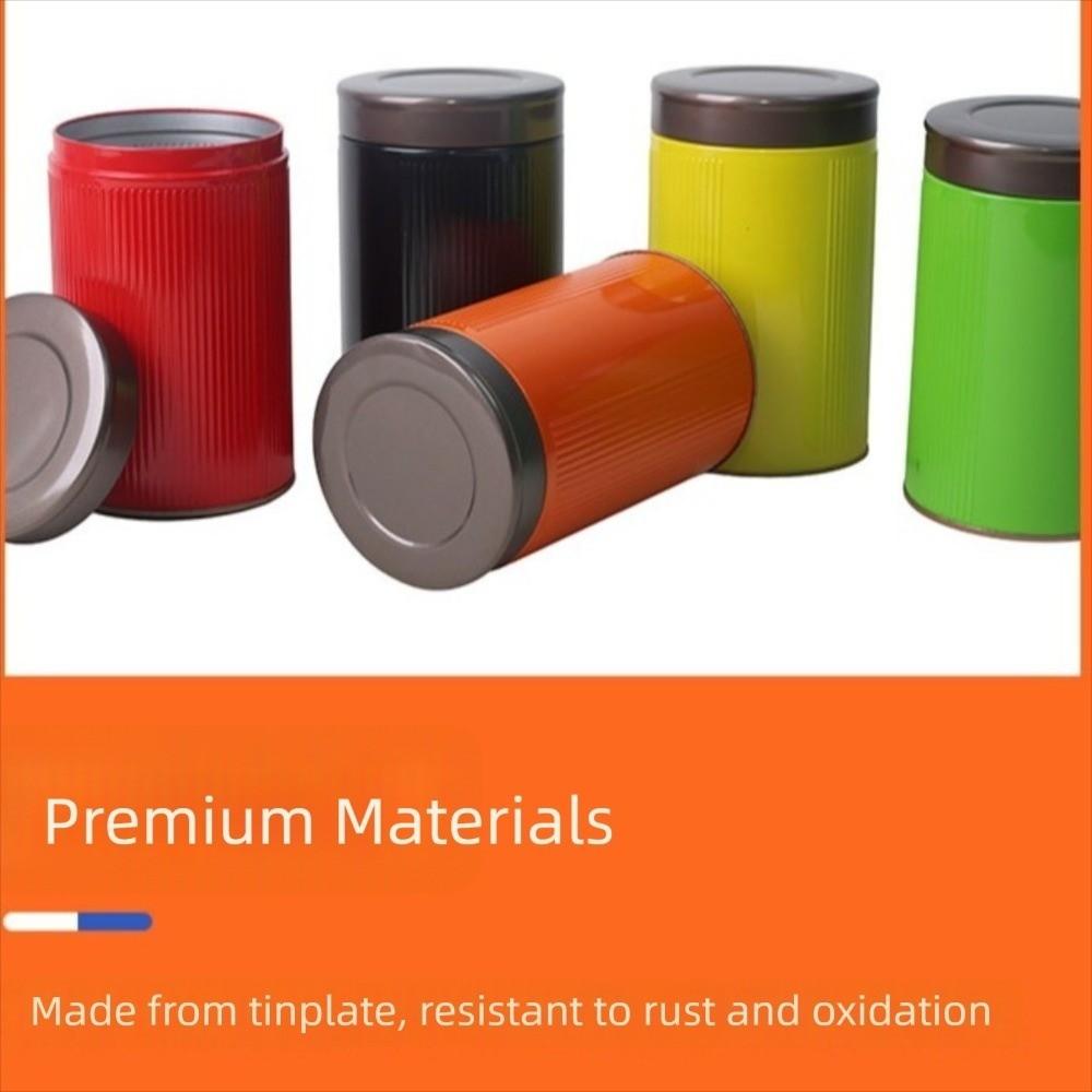 Thickened Loose Tea Canister Solid Color Tea Tin Can Portable Tea Storage Box Travel Portable