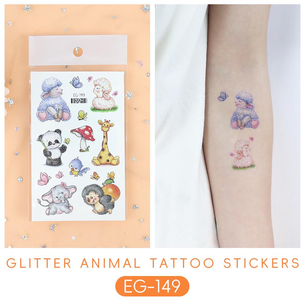 2023 Ruikalong Su Geçirmez Parıltılı Deniz Hayvanı Karikatür Dövme Çıkartmaları Çocuklar İçin