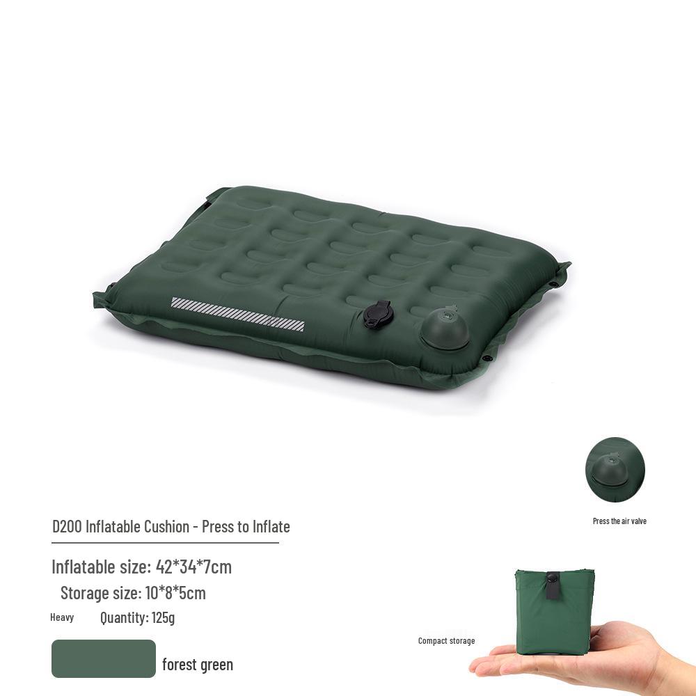 

Надувна сидушка для сидіння на відкритому повітрі типу натисни - Вологостійка, Потовщена, Легка килимок для кемпінгу та подорожей 7*34*42CM ліс зелений колір