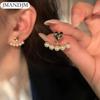 Orecchini coreani in metallo gioielli alla moda orecchino geometrico di cristallo dolce dolce e fresco per gioielli di moda per ragazze da donna