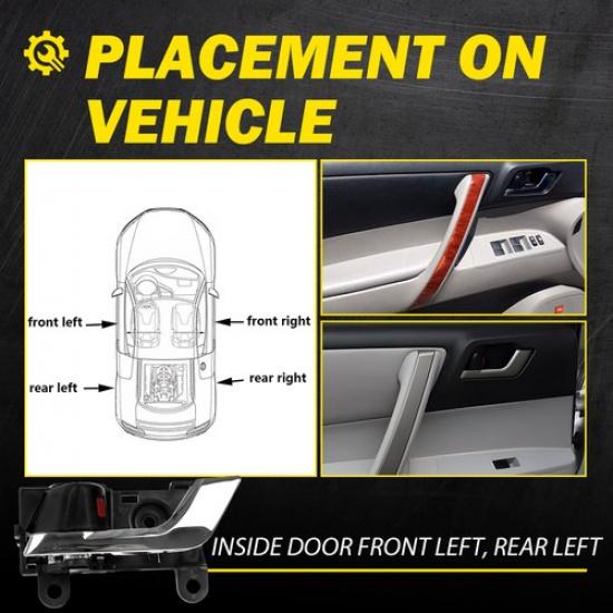 Car Inner Door Left Side Pull Handle Armrest For Toyota Highlander Plus/SE/Sport