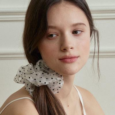Marchen Dot Organza Scrunchie_2 Farben