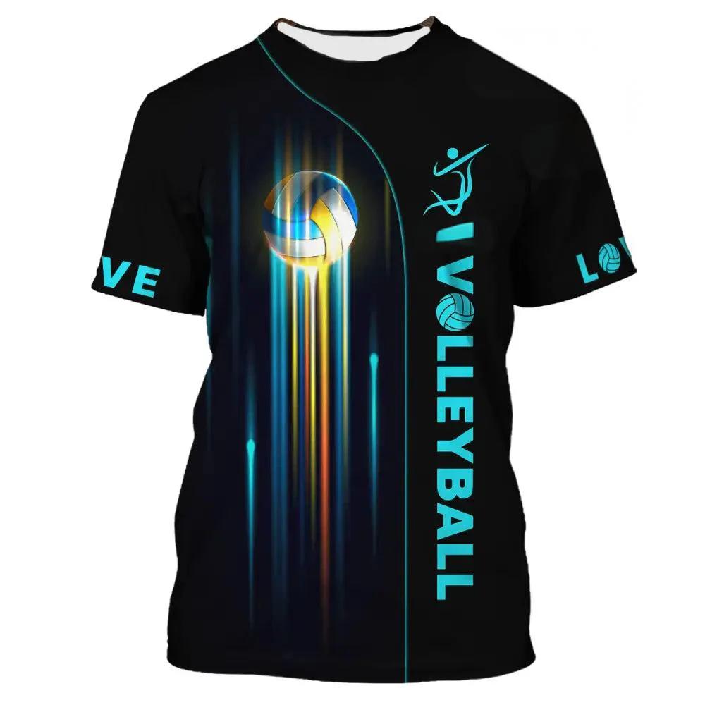 Volleyball jersey 3D printed short-sleeved T-shirt quick-drying breathable volleyball sportswear jersey volleyball enthusiasts
