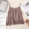 Chaleco de ganchillo de punto hueco para el verano de mujer con nuevo top de tirantes suelto bohemio sin mangas