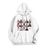 Unisex Lightweight Long Sleeve Hooded Pullover Sweatshirt with Print for Everyday Casual Wear