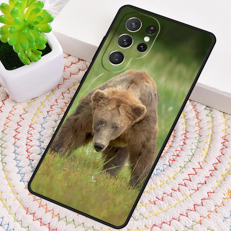 Cute Grizzly Bear Phone Case for Samsung Galaxy note 10 pro S26 Ultra S23 S24 FE S25 S21 S22 PLUS shockproof Cove