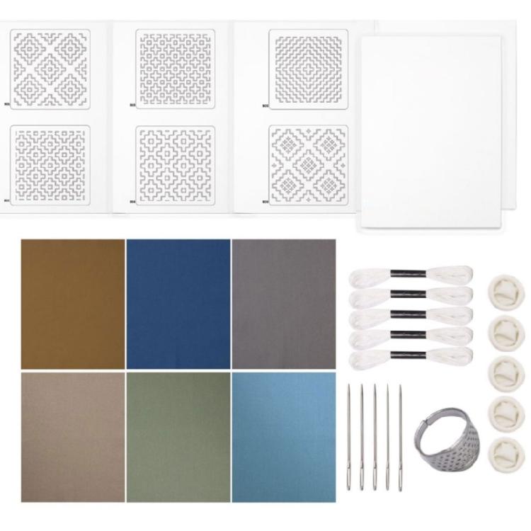 Embroidery Thread Needle Embroidery Pattern Transfer Paper Set for Craft Project Clothing Making