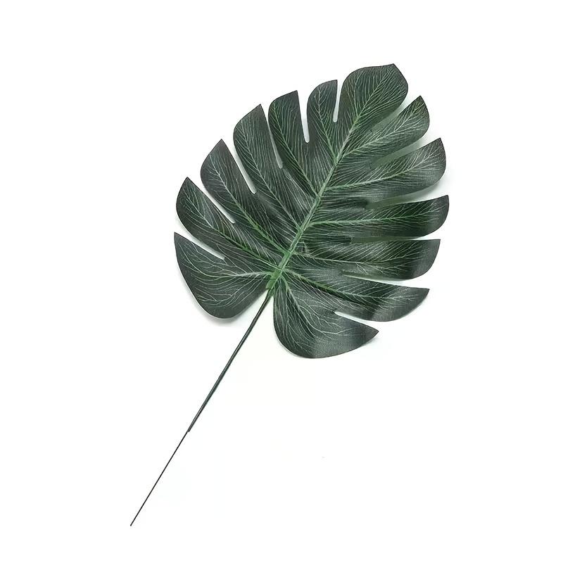 12pcs Artificial Green Turtle Leaf Scattered Tail Leaf Fake Silk Plant For DIY Wedding Birthday Party Home Decor Palm Leave 2026
