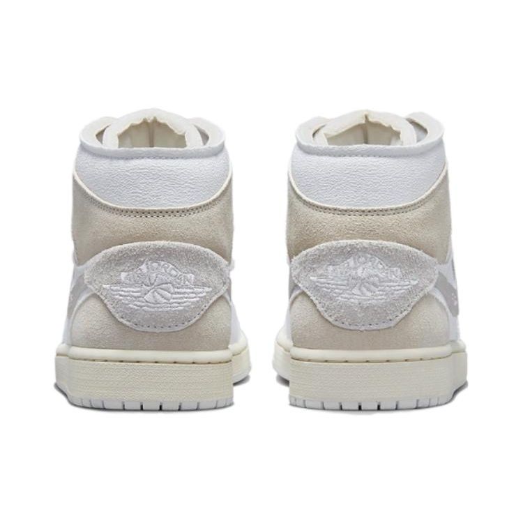 Air Jordan 1 Mid SE Craft Inside Out - Bianco Vela Scarpe da Ginnastica da Uomo Marrone-Legno-Chiaro Grigio Tecnico DM9652-120