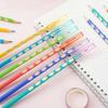 30Pcs/Set Pencil Cover Assorted Colors Clear Vent Hole Heavy Duty Mini Protective Plastic Kids Wooden Pencil Extender School Supplies