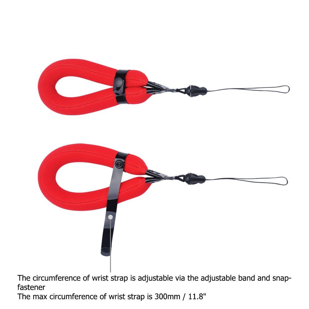 Orange Red Floating Straps for Olympus GoPro Nikon Fujifilm and Canon D30 2-Pack + TG-6, TG-5, TG-4, TG-870, HERO7, HERO6, W300, AW120, AW110, XP140,