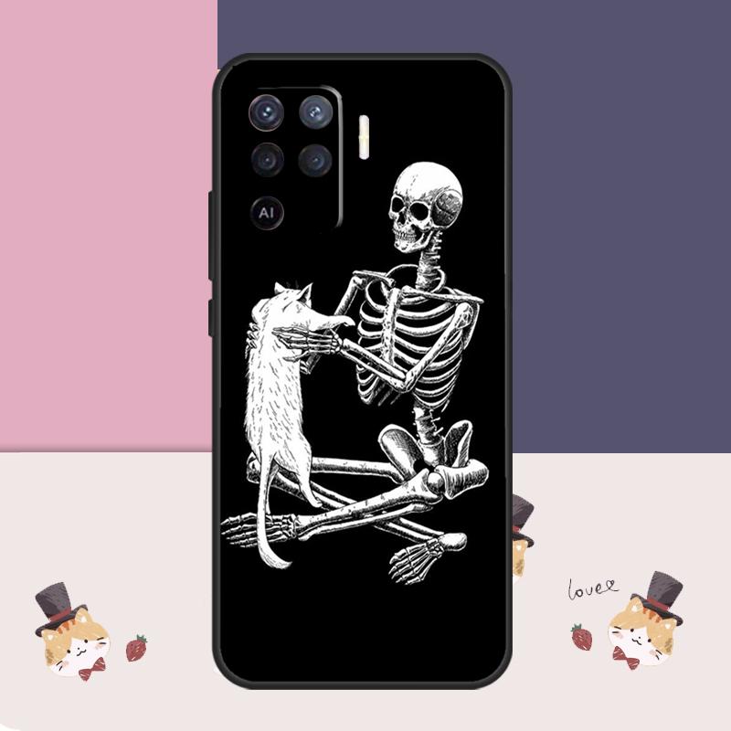Trippy Skelet Hoesje Voor Oppo A77 A17 A57 A40 A78 A54 A74 A94 A76 A16 A96 A18 A60 A80 A38 A58 A98 A15 A5 Pro